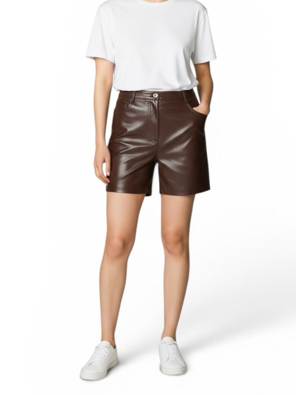 WILFRED Mercury Brown Bermuda Shorts